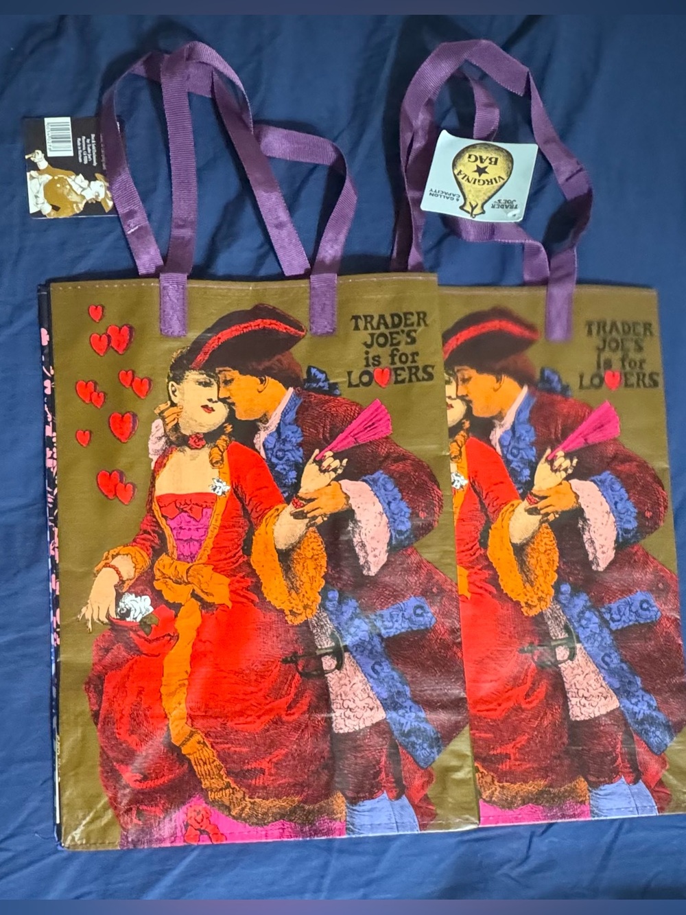 Trader Joe's I Totes (Lot  of 5) I Virginia Sate & Delaware State Themes